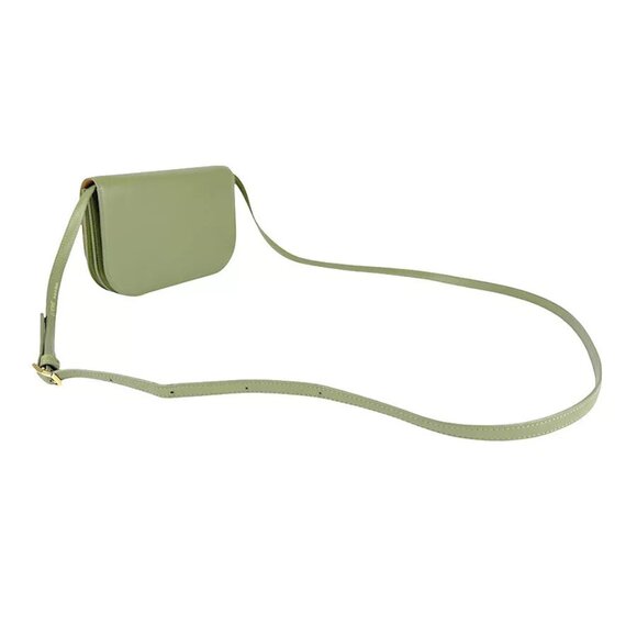 Auth LOEWE GOYA Small Crossbody Shoulder Bag Khaki Leather/Goldtone - z4089 - Picture 10 of 12